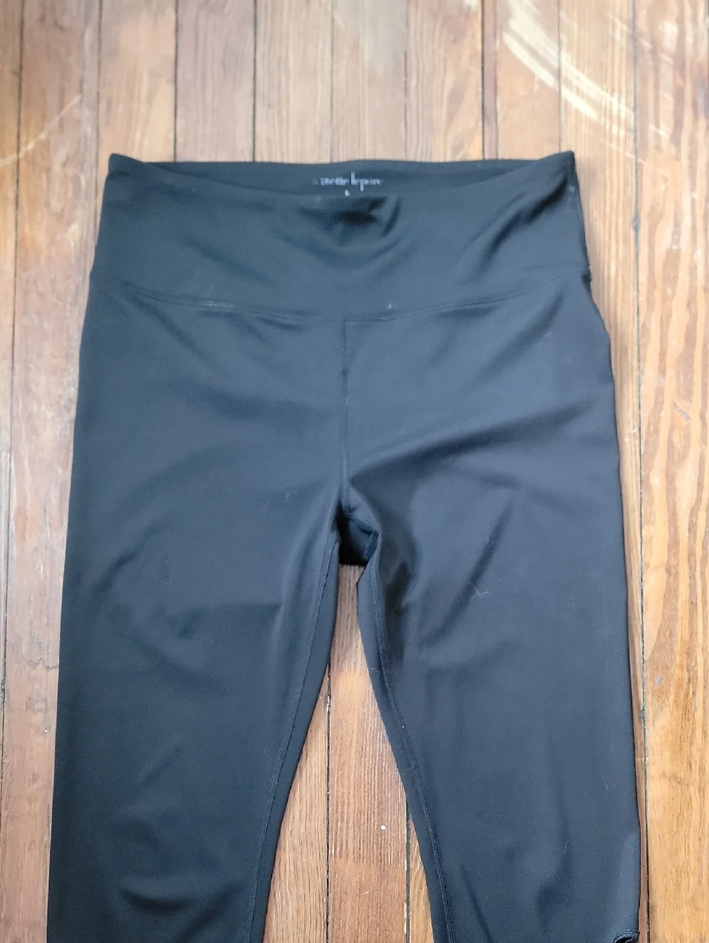 Nanette Lepore Black Leggings with Cutout Lace Panels